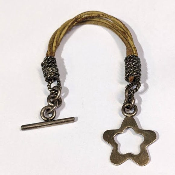 Vintage Braided Wrapped Sterling Star Bracelet - Picture 1 of 4